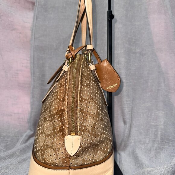 Coach Perforated Leather Satchel – Modern Elegance with Iconic Craftsmanship - Picture 2 of 8